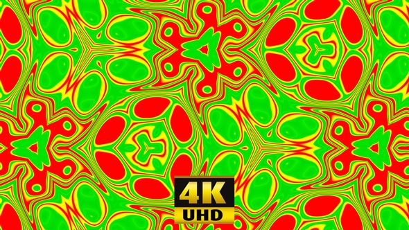 Kaleidoscope Pattern Green Loop 4K alt
