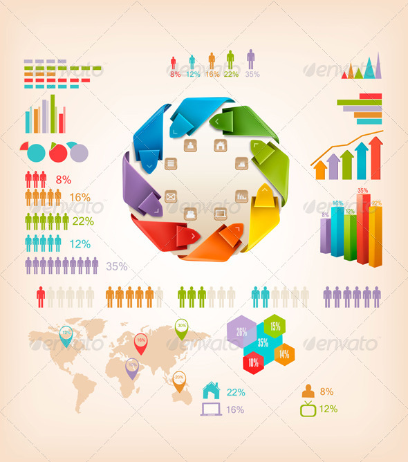 Set of Info Graphics Elements - Concepts Business