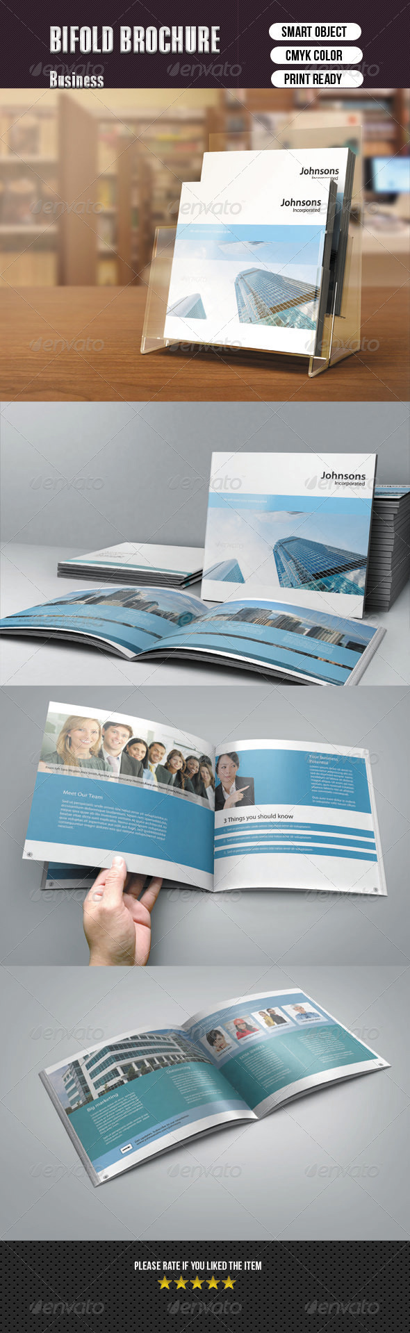 Square Bifold Brochure - Corporate Brochures