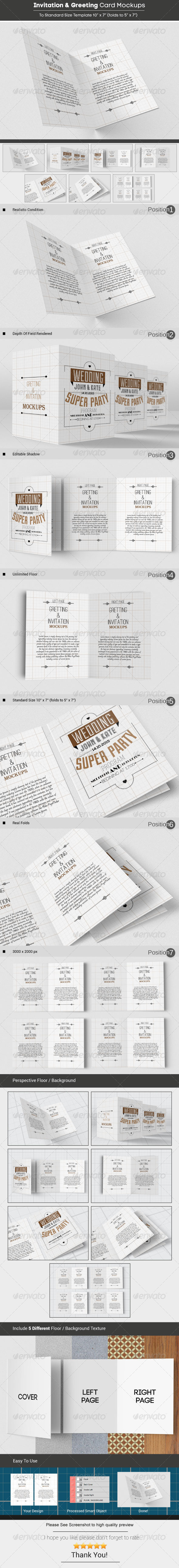 Invitation & Greeting Card Mockups