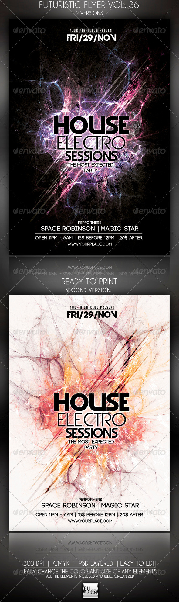 Futuristic Flyer Vol. 36 - Clubs & Parties Events