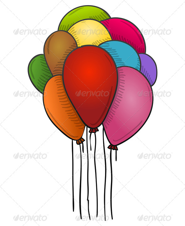 Floating Balloons - Birthdays Seasons/Holidays