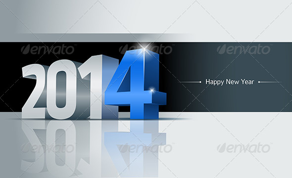 Year 2014 Greeting Card - New Year Seasons/Holidays