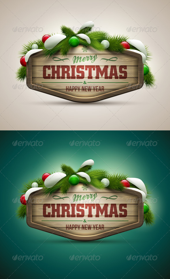 Wooden Christmas Message Board - Christmas Seasons/Holidays