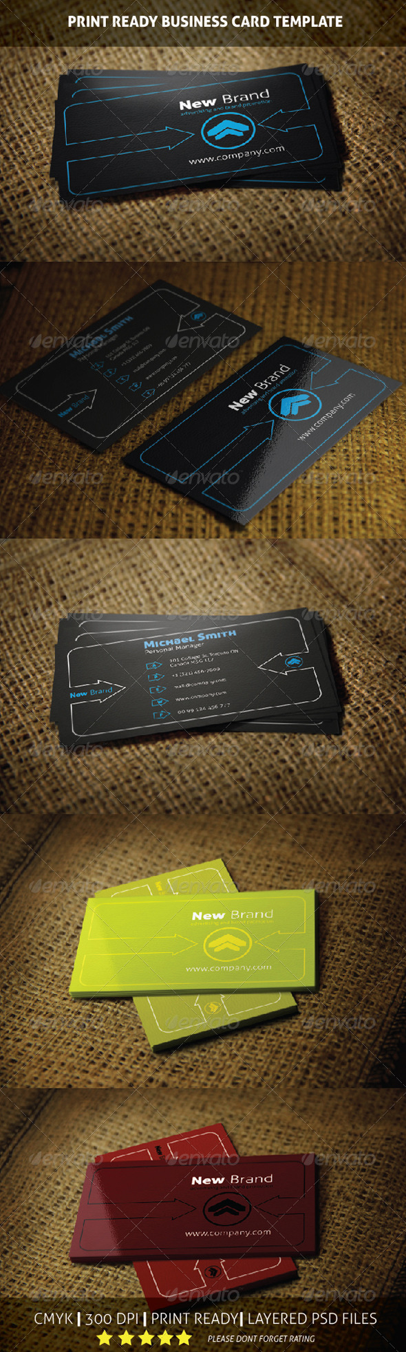 New Brand Business Card Template - Corporate Business Cards