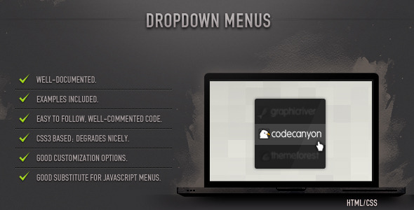 Dropdown Menus (CSS) - CodeCanyon 626853