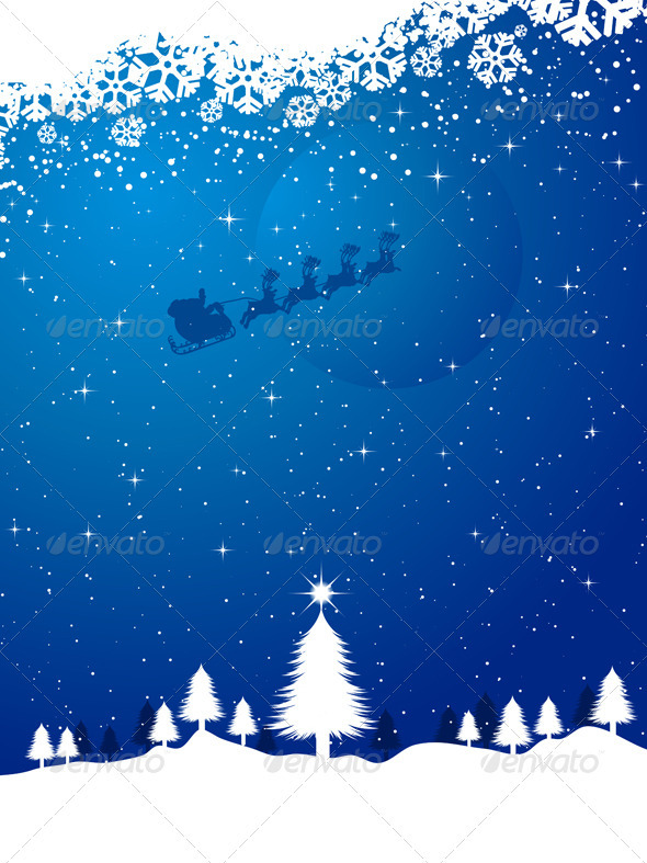 Santa in the sky - Christmas Seasons/Holidays