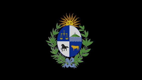 Coat Of Arms Of  Uruguay With Alpha Channel   - 4K alt