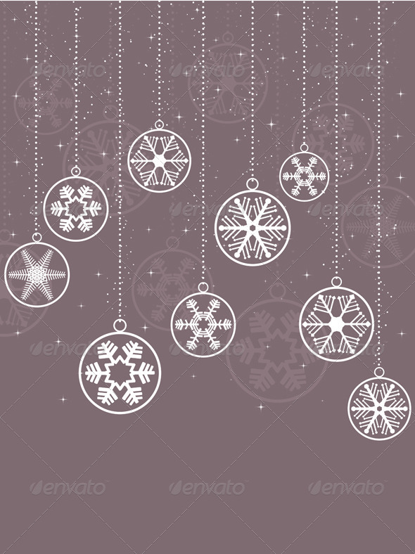 Decorative snowflake background - Christmas Seasons/Holidays