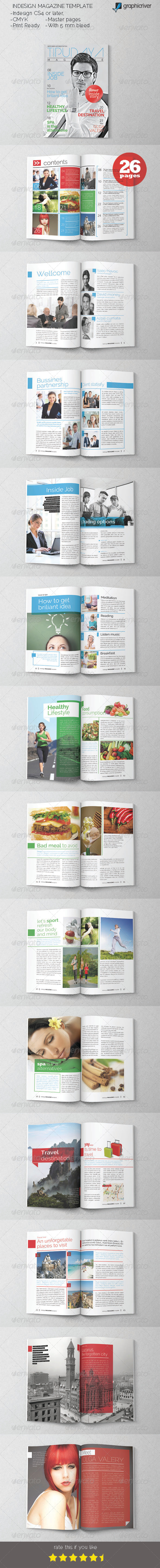 Indesign Magazine Template - Magazines Print Templates