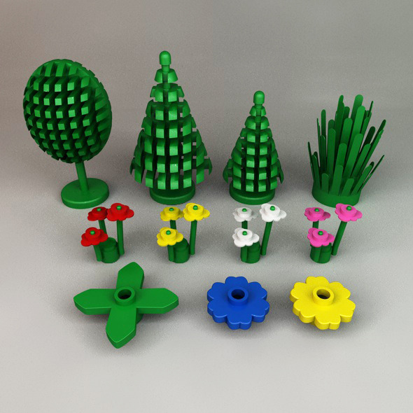 Lego Trees Plants - 3Docean 6000536