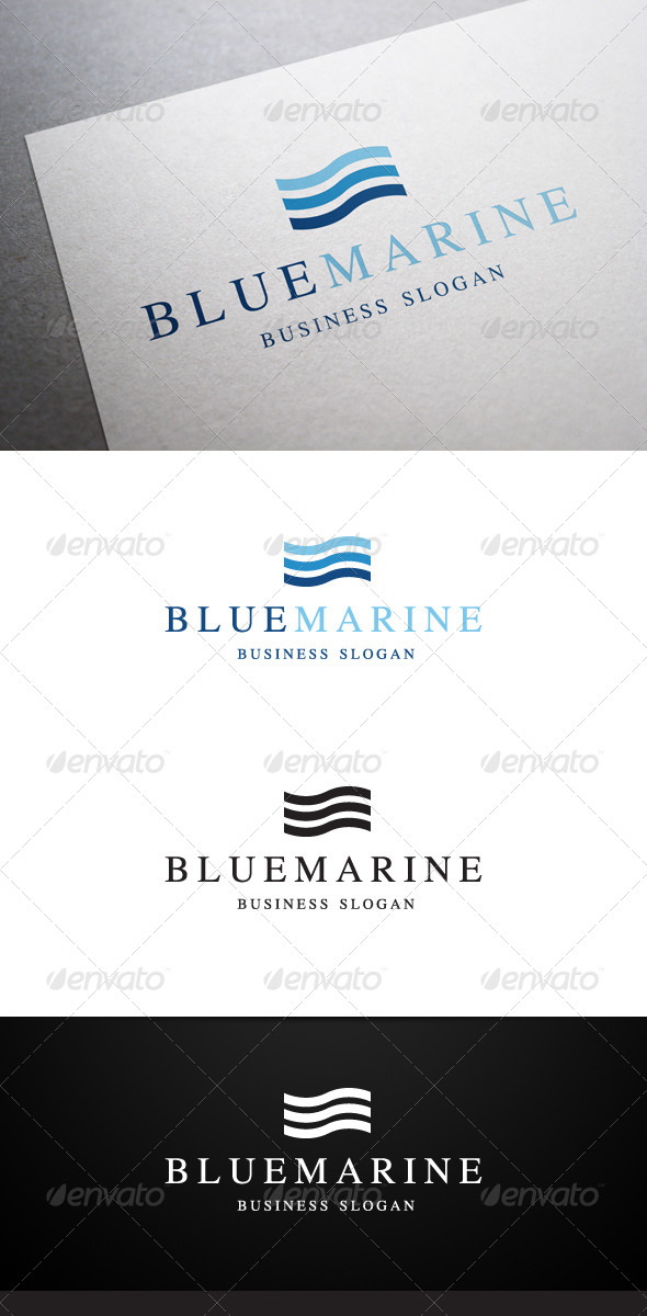 Blue Marine Logo - Abstract Logo Templates