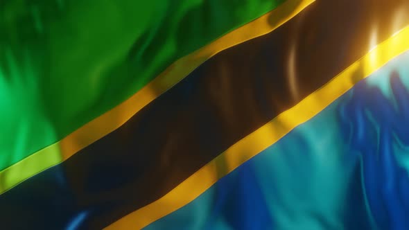 Tanzania Flag with Edge Bump