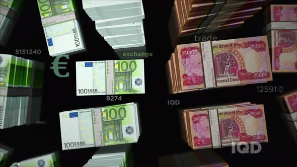 Euro and Iraq Dinar money exchange loop alt