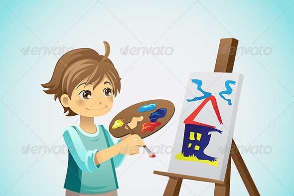 Painting Kid - Sports/Activity Conceptual