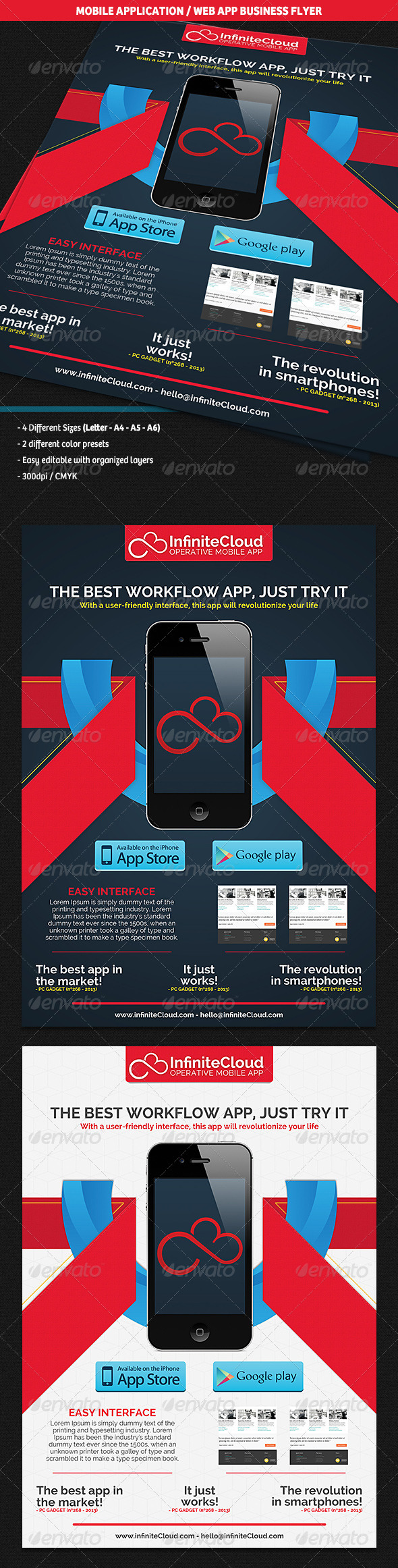 Mobile App & Web Application Business Flyer - Corporate Flyers