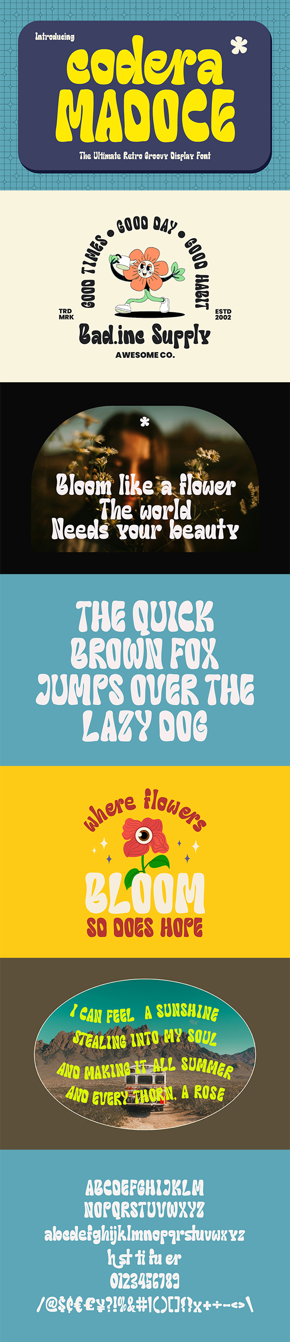 Codera Madoce Retro Groovy Display Font