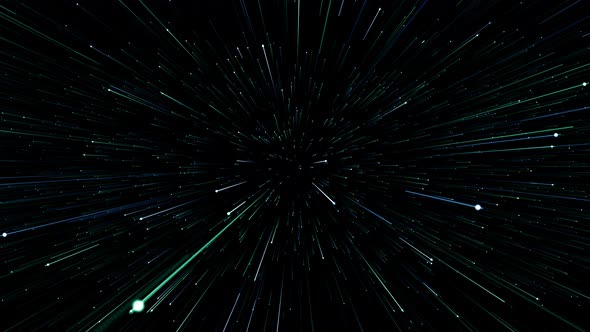 Blue Green Particles Background