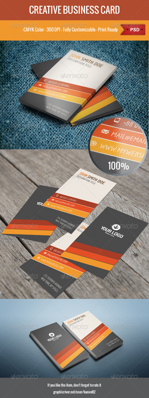Vertical Business Card - Creative Business Cards