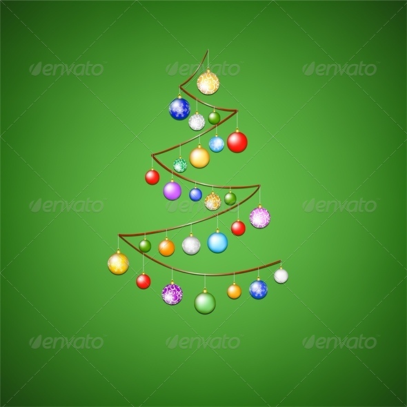 Christmas Ribbon Tree - Christmas Seasons/Holidays