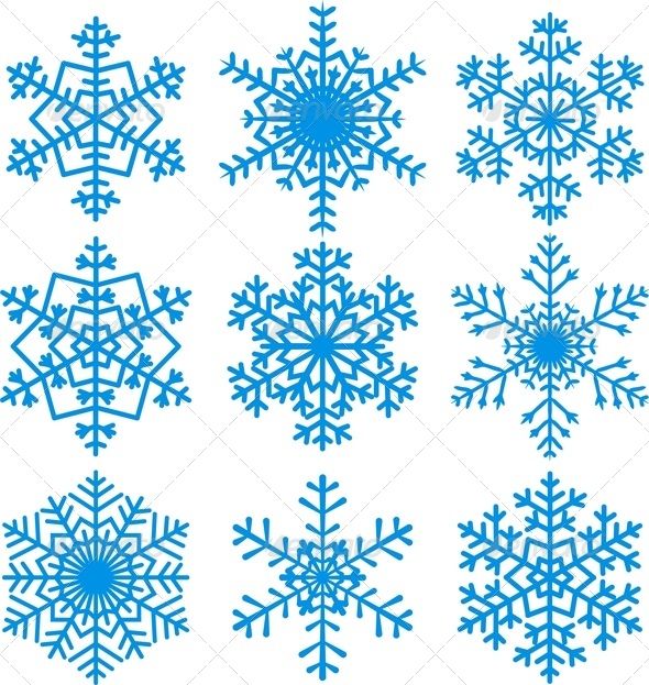 Snowflakes Set - Christmas Seasons/Holidays