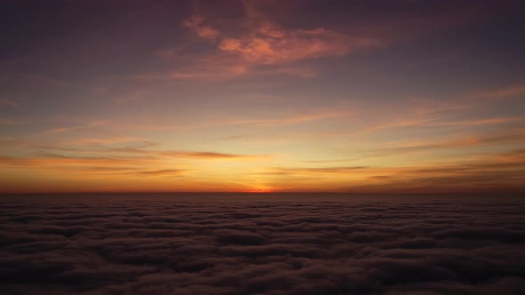 Sky Over Clouds On Sunset