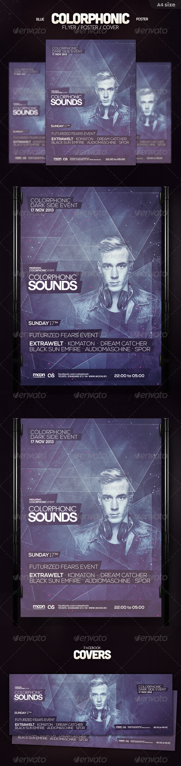 Blue Colorphonic Flyer - Clubs & Parties Events