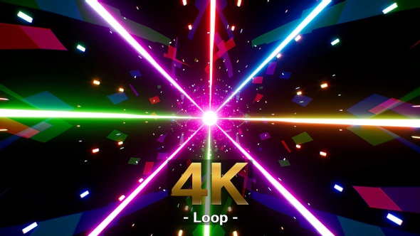 Colorful Light Confetti Background Loop 4K alt