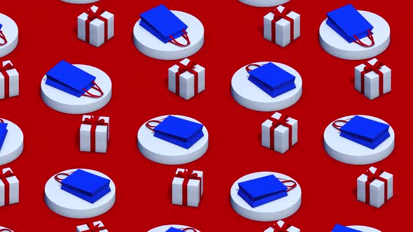 Festive background of boxes with gifts