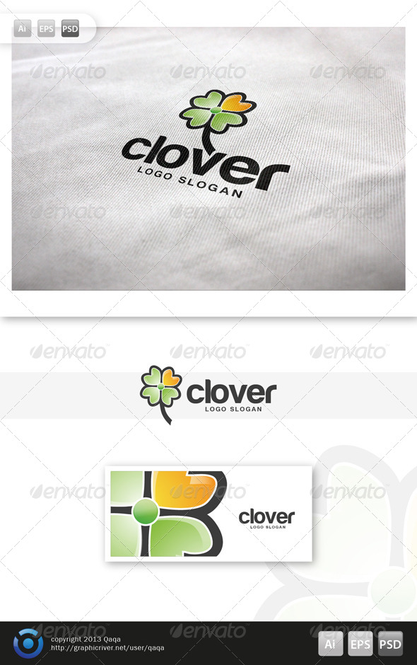 Four Leaf Clover Logo - Nature Logo Templates
