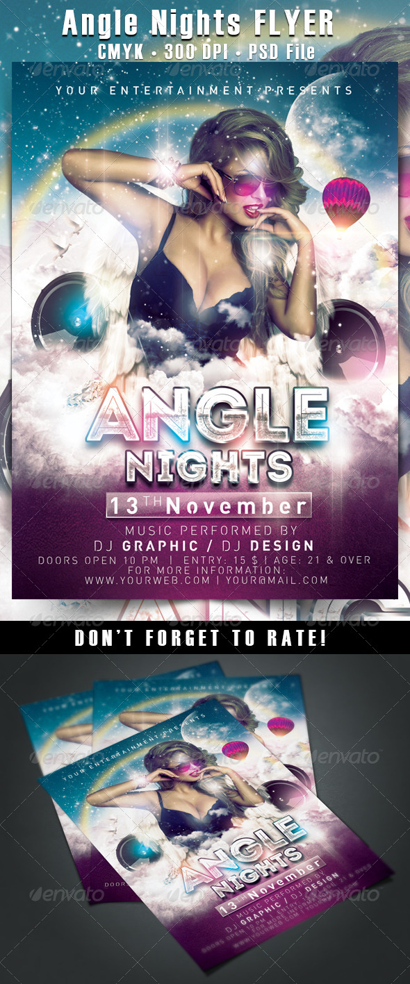 Angle Nights Flyer - Clubs & Parties Events