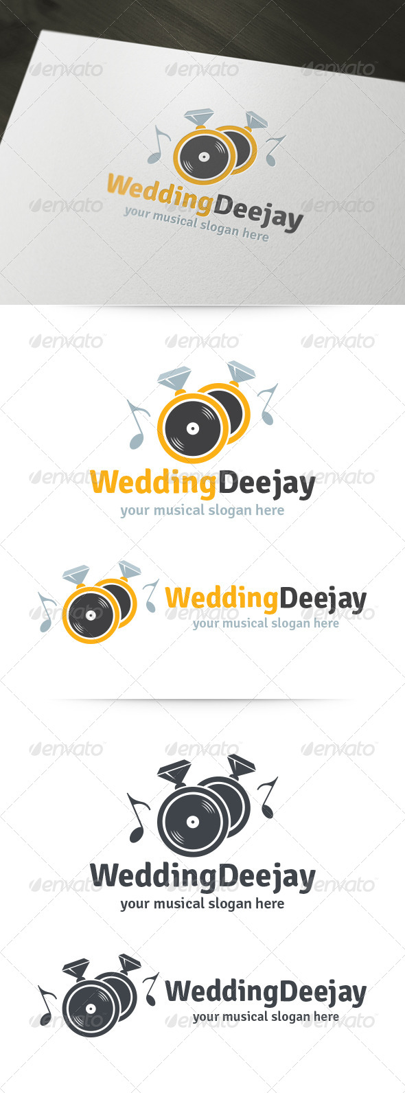 Wedding Deejay Logo - Objects Logo Templates