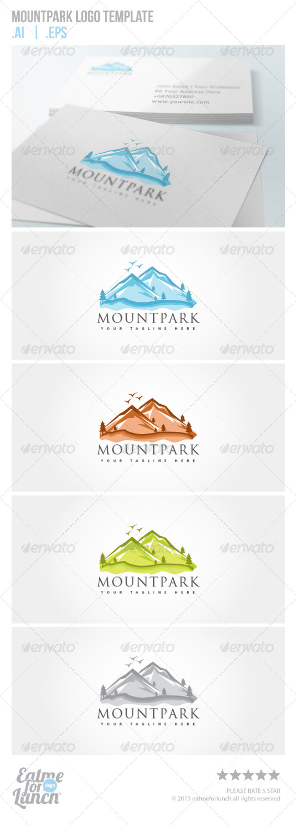 Mountpark Logo Template - Nature Logo Templates
