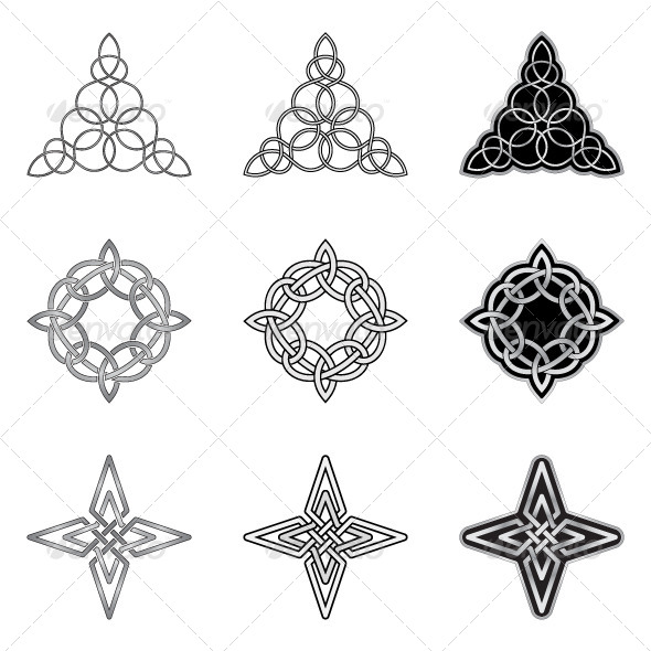 Celtic Knots Models and Patterns - Decorative Symbols Decorative