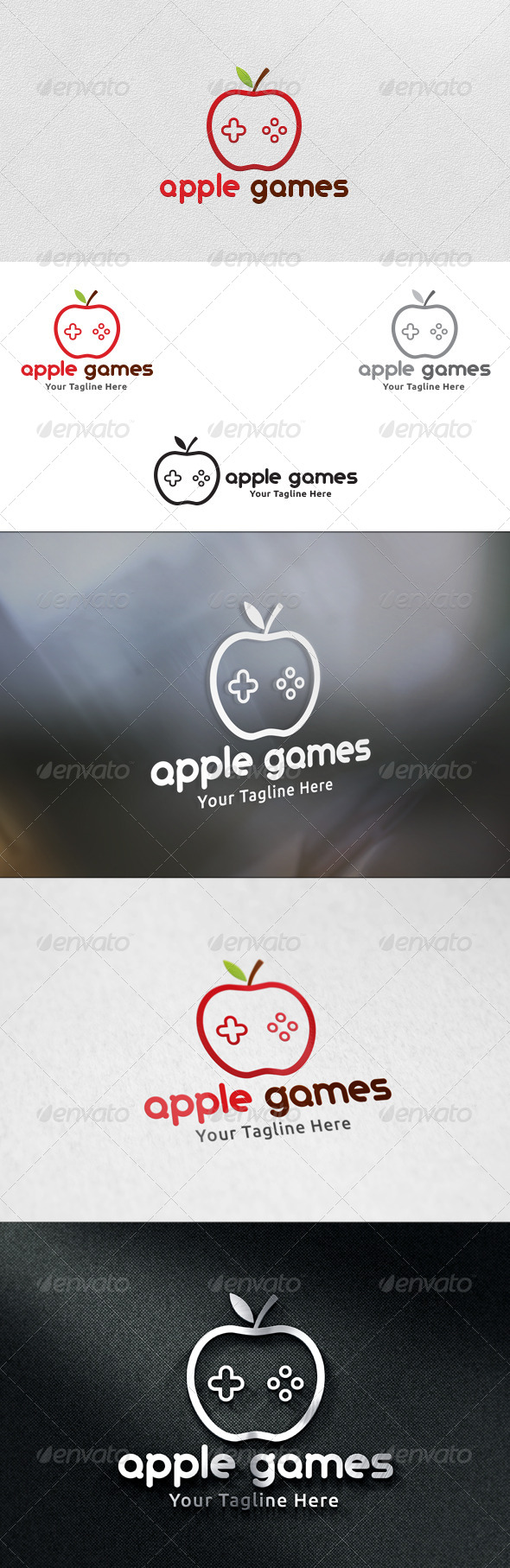 Apple Games - Logo Template - Nature Logo Templates
