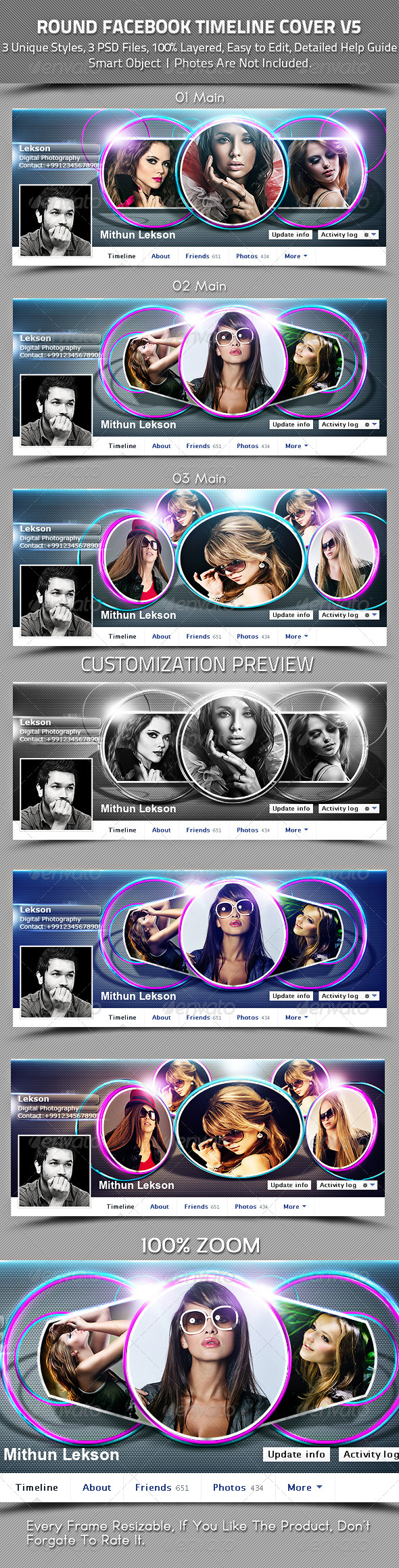 Round Facebook Timeline Cover V5 - Facebook Timeline Covers Social Media