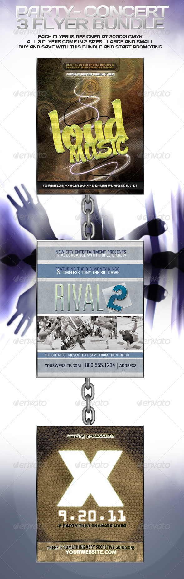 Concert Event Flyers - Bundle - Events Flyers