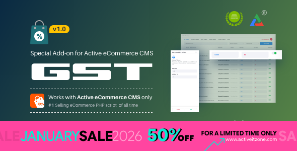 Active eCommerce GST Add-on