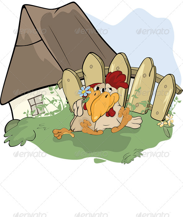 About a Hen and a Cock Family Cartoon - Valentines Seasons/Holidays