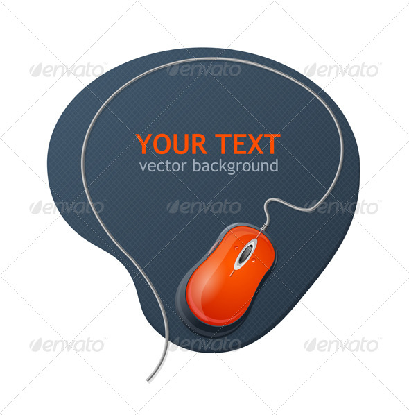 Vector Computer Mouse and Text - Web Technology
