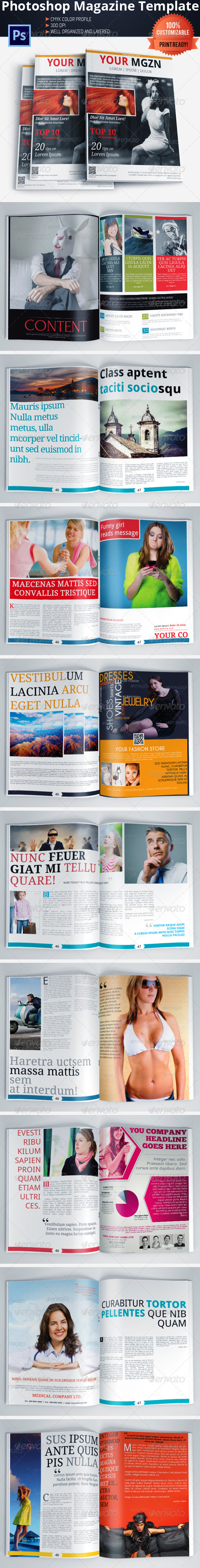 Multipurpose Magazine Template (Photoshop PSD) - Magazines Print Templates