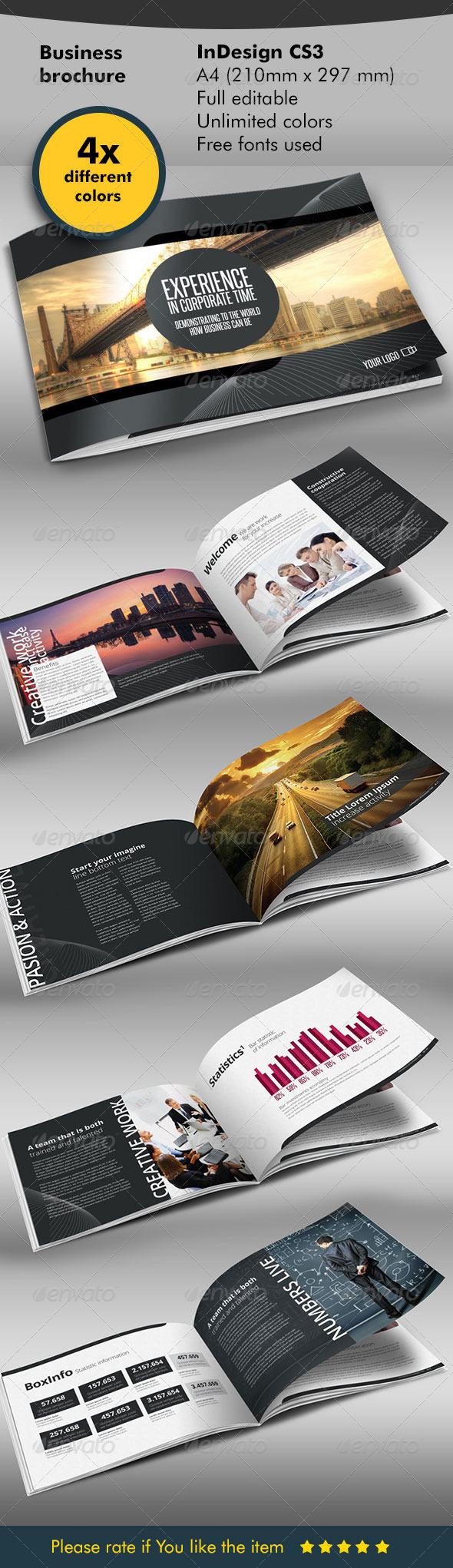 Horizontal Business Design Folder - Corporate Brochures