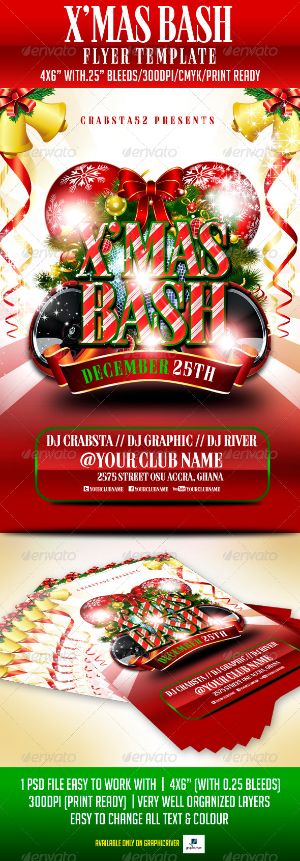X'mas Bash Flyer Template - Flyers Print Templates
