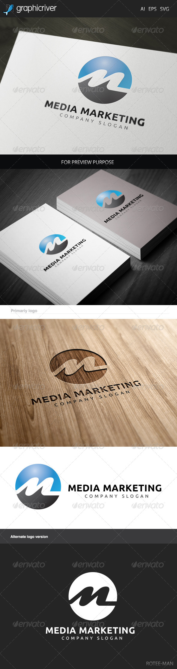 Media Marketing Logo - Letters Logo Templates