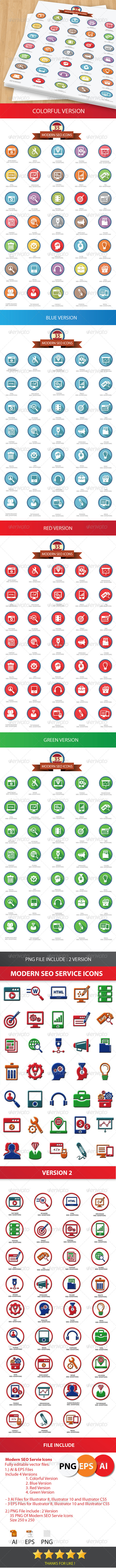 35 Modern SEO Icons - Icons