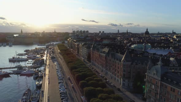 Stockholm Strandvägen in Östermalm Aerial