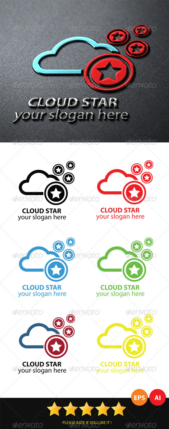 Cloud Star Logo - Logo Templates
