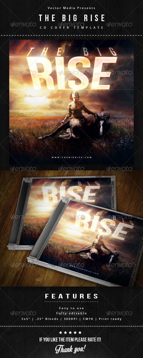 The Big Rise - Cd Cover - CD & DVD Artwork Print Templates