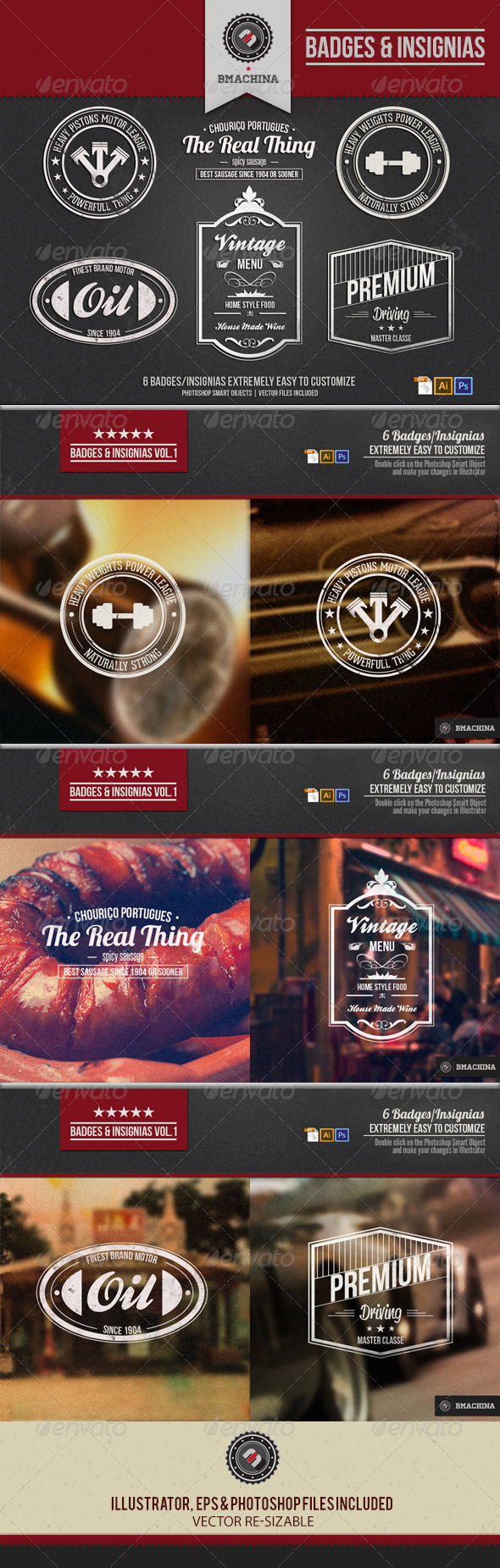 Badges and Insignia's Vol.1 - Badges & Stickers Web Elements