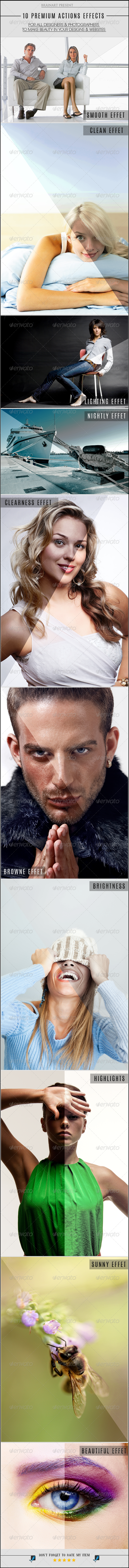 10 Premium Actions Photoshop Effects V3 - Photo Effects Actions